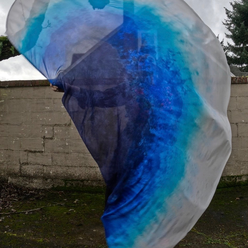 Ocean Ombré Weighted Veil (2 1/2 yard)