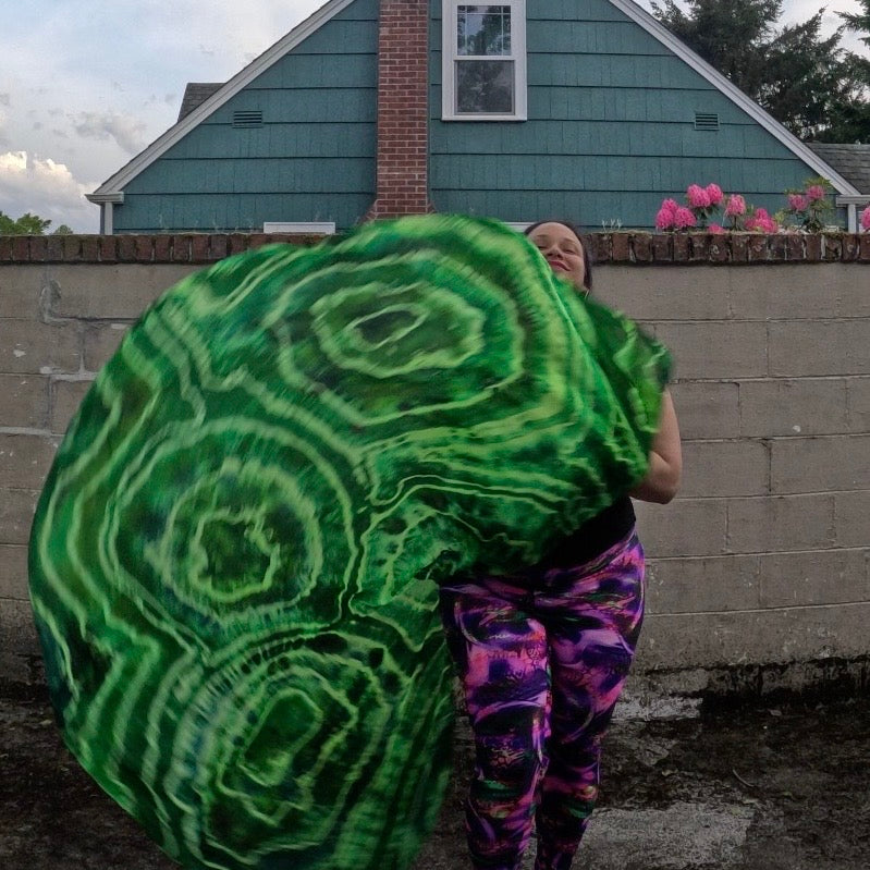 Green Geode Weighted Veil