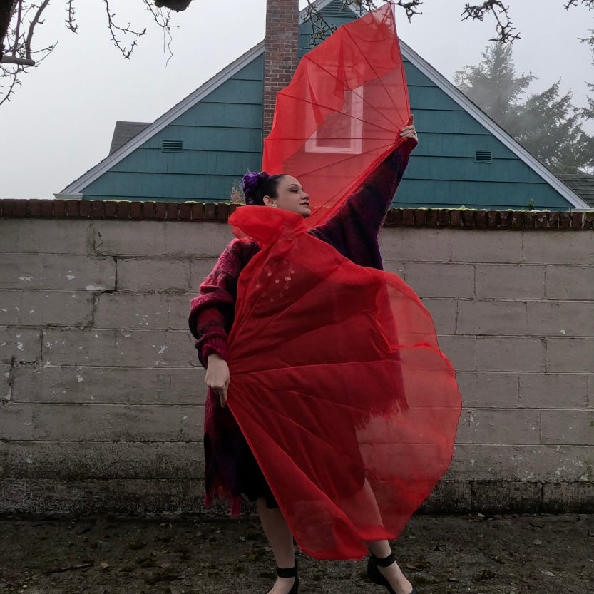 Fishbone Fans (Poly-Chiffon)