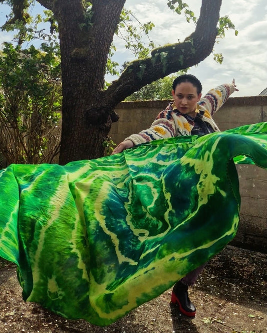 SINGLE: UV Green Geode Fishbone Fan