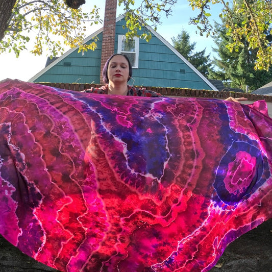 Purple and Pink Geode Weighted Veil