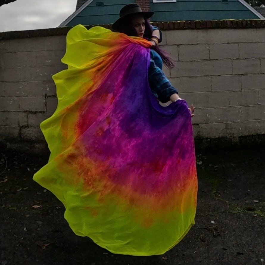 Large UV Sunset Weighted Veil