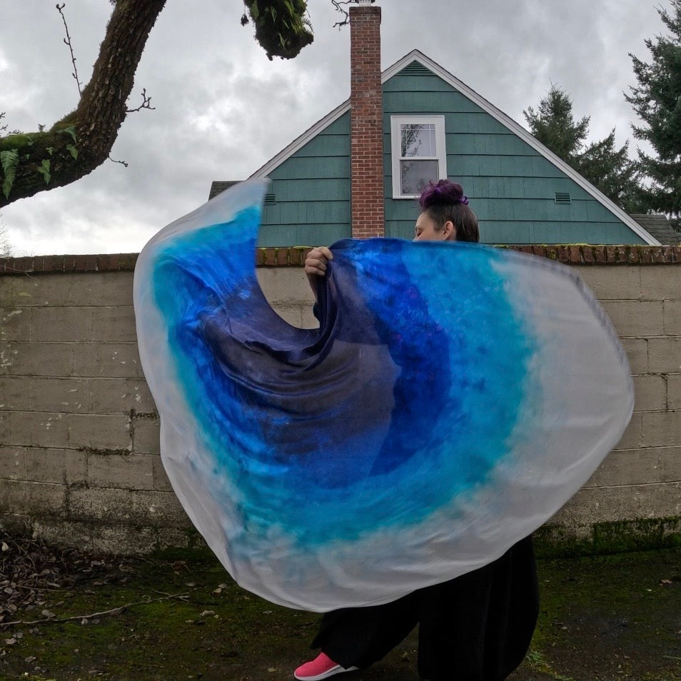 Ocean Ombré Weighted Veil (2 1/2 yard)
