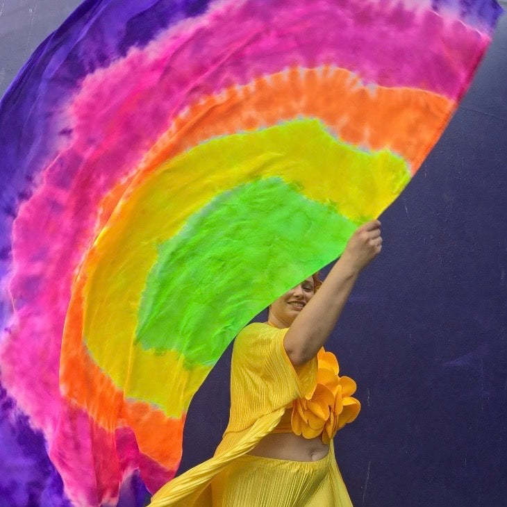 Neon Rainbow LARGE Weighted Veil