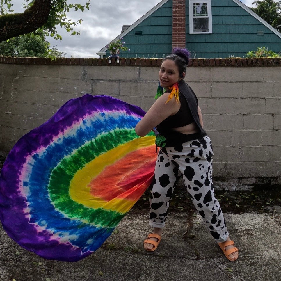 Classic Rainbow LARGE Weighted Veil