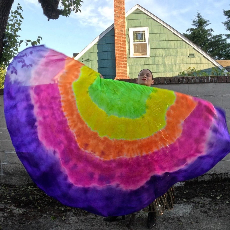 Neon Rainbow LARGE Weighted Veil