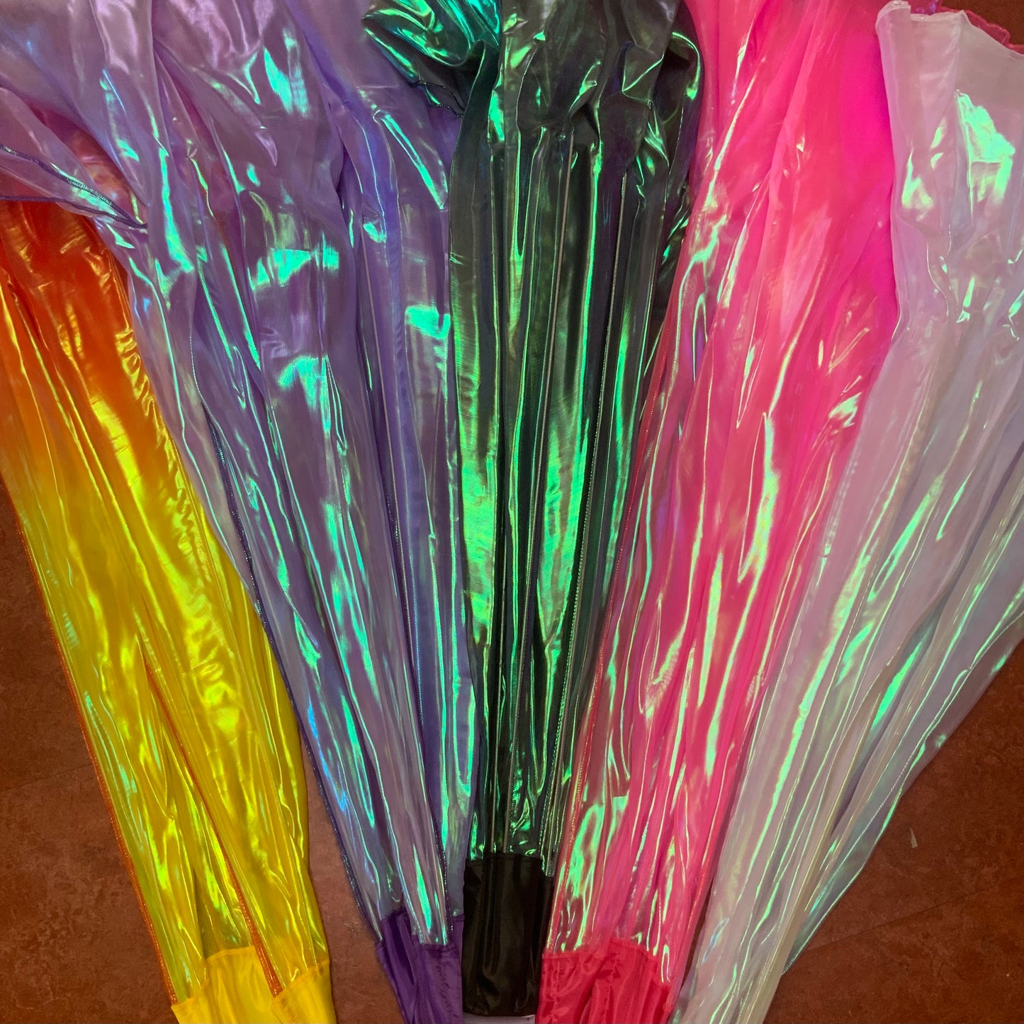 Beetle Wing Organza Fishbone Fans