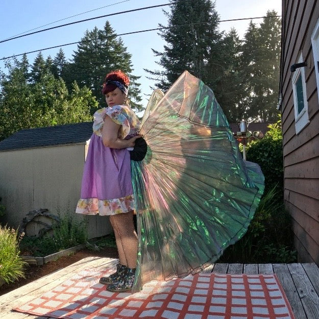 Beetle Wing Organza Fishbone Fans