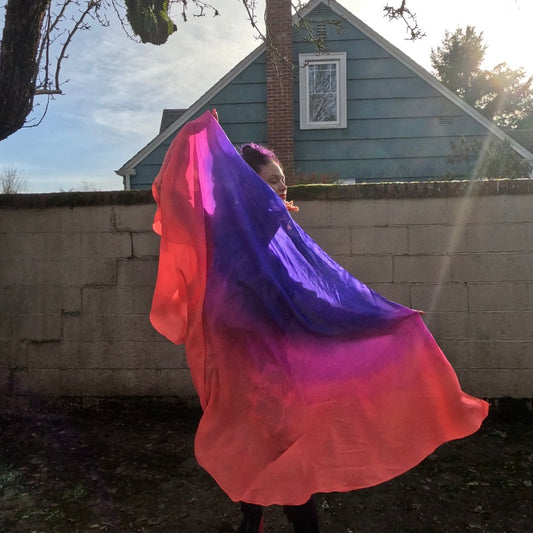 Purple and Orange Weighted Veil (2 1/2 yards)