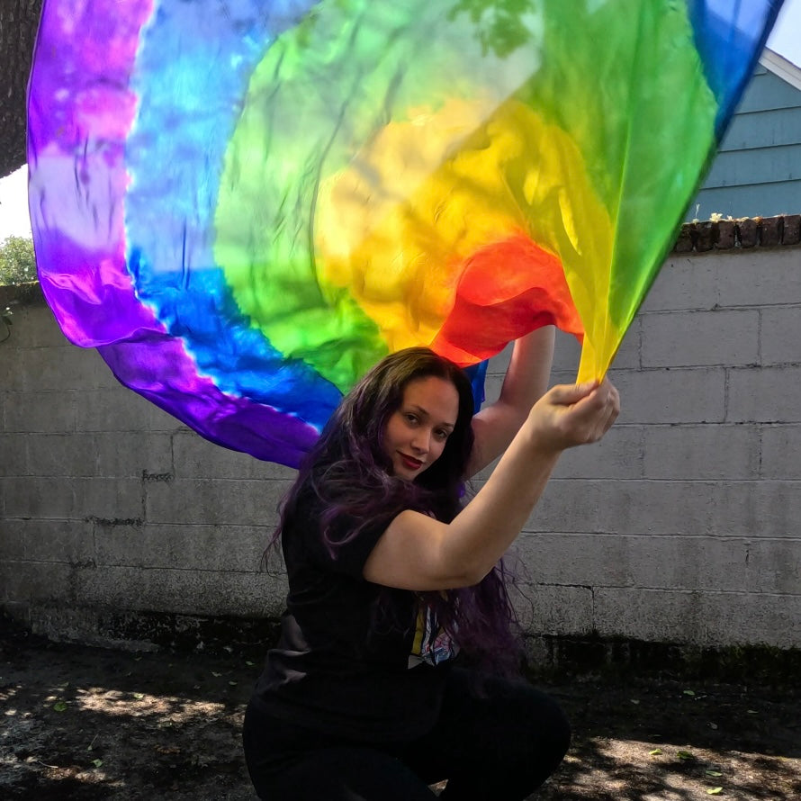 Pride Rainbow Weighted Veil (2 1/2 yard)