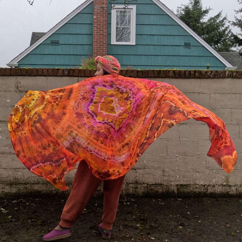 UNWEIGHTED Orange Geode Veil