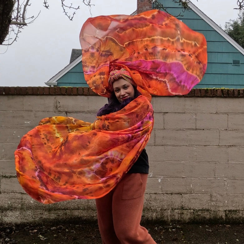 UNWEIGHTED Orange Geode Veil