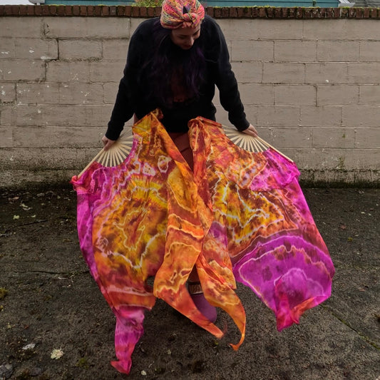 Pink and Orange Geode Fans