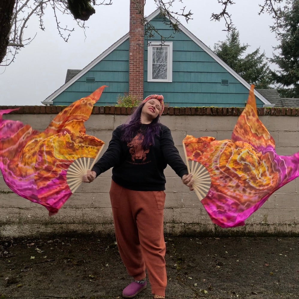 Pink and Orange Geode Fans