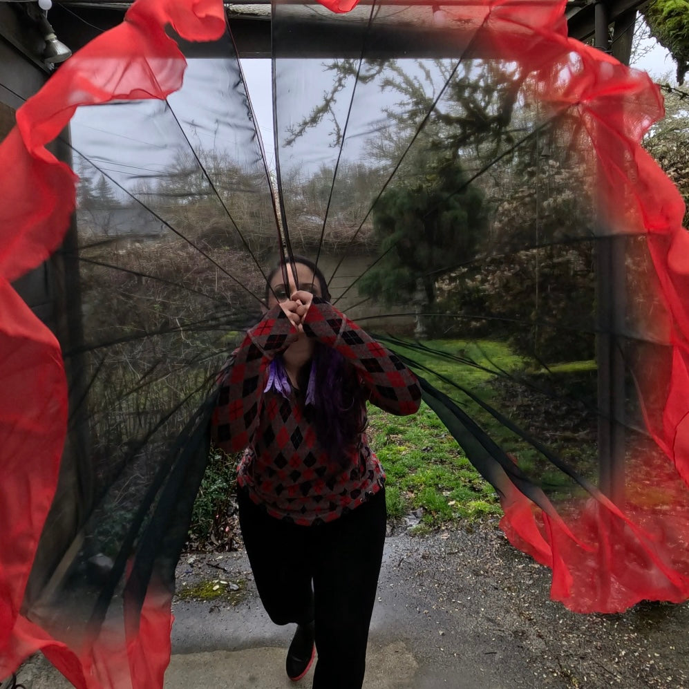 Fishbone Fans (Poly-Chiffon)