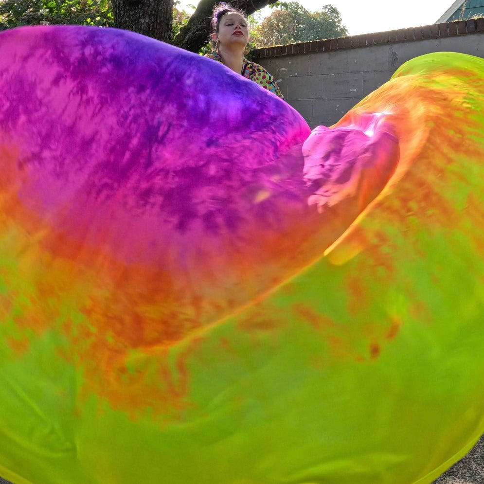 Large UV Silk Weighted Veil