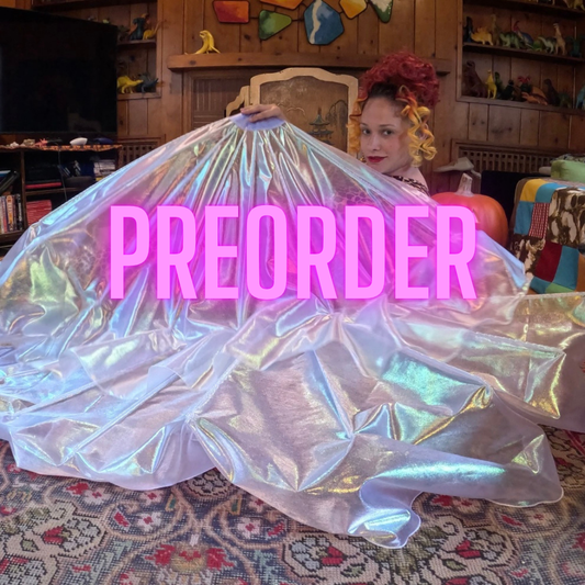 ✨PRE-ORDER✨Pearl Iridescent Lamé Fishbone Fans